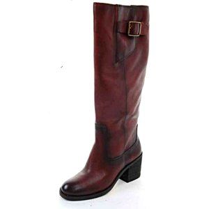 Lucky Brand Tall Pull On Boots Burgundy Black Ombre Boots Leather Size 6.5